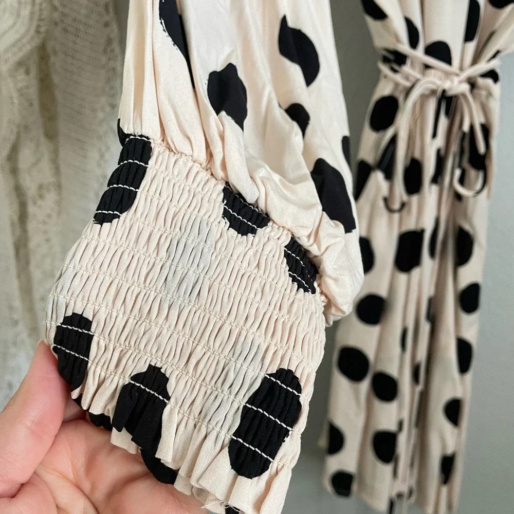 NWT KIVARI | Rammy Polka Dot Babydoll Mini Dress - Picture 8 of 9